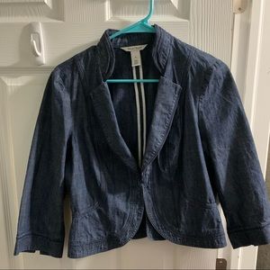 Denim short jacket excellent condition .